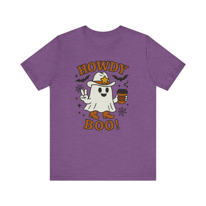 Howdy Boo Ghost Tee, Unisex Halloween T-Shirt, Funny Graphic Tee, Halloween Costume Shirt, Spooky Season Apparel