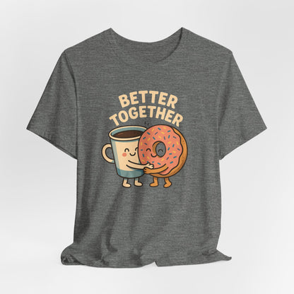 Cute Coffee and Donut Tee, Unisex Jersey Short Sleeve Tee, Funny Food Lover Shirt, Gift for Coffee Lovers, Cute Breakfast Apparel, [...]