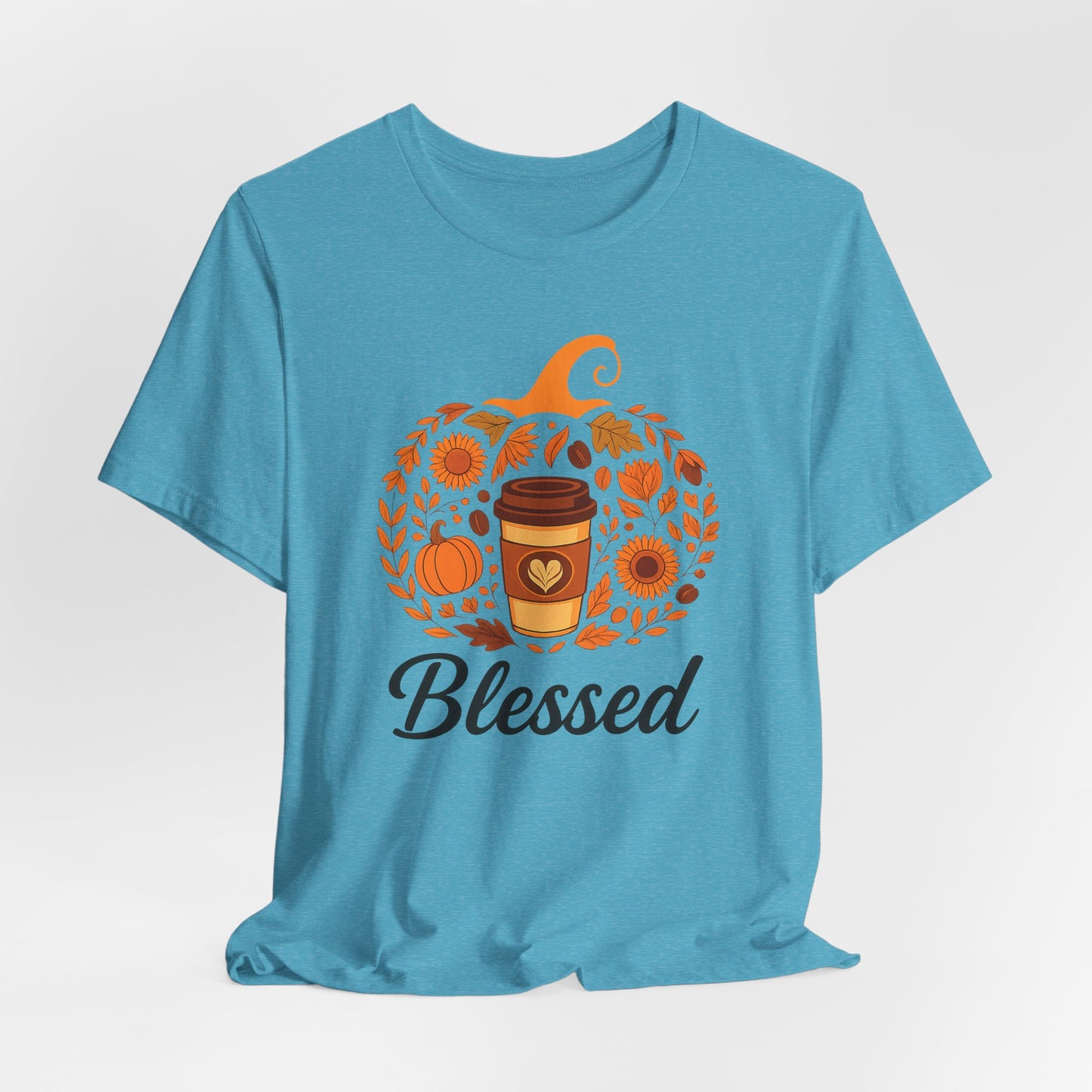 Blessed Pumpkin Fall T-Shirt - Cozy Autumn Style, Perfect Gift for Thanksgiving, Harvest Celebration, Casual Wear, Seasonal Fashion