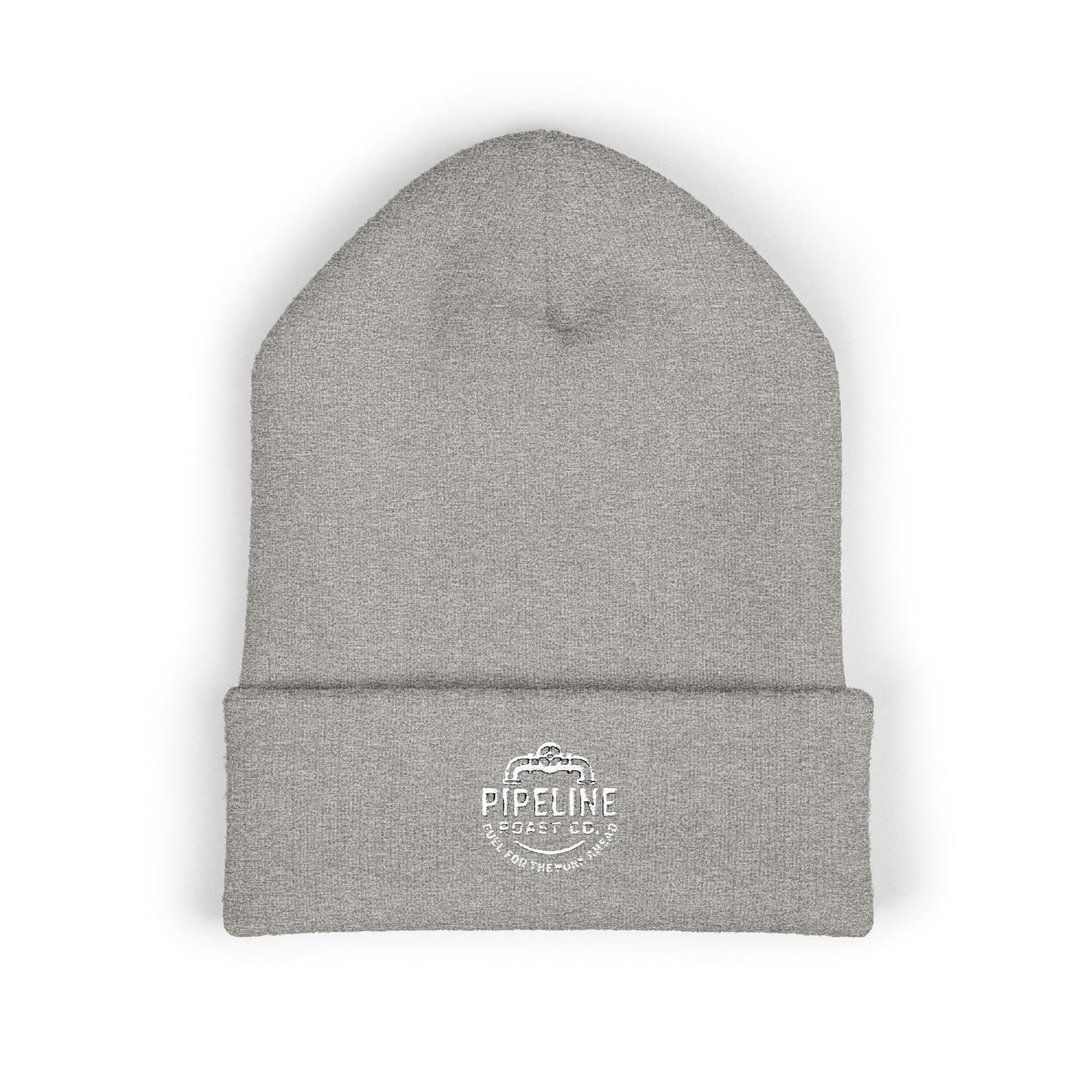 Pipeline Roast Co. Classic Cuffed Beanie – Warm Knit Hat with Embroidered Logo (Unisex)