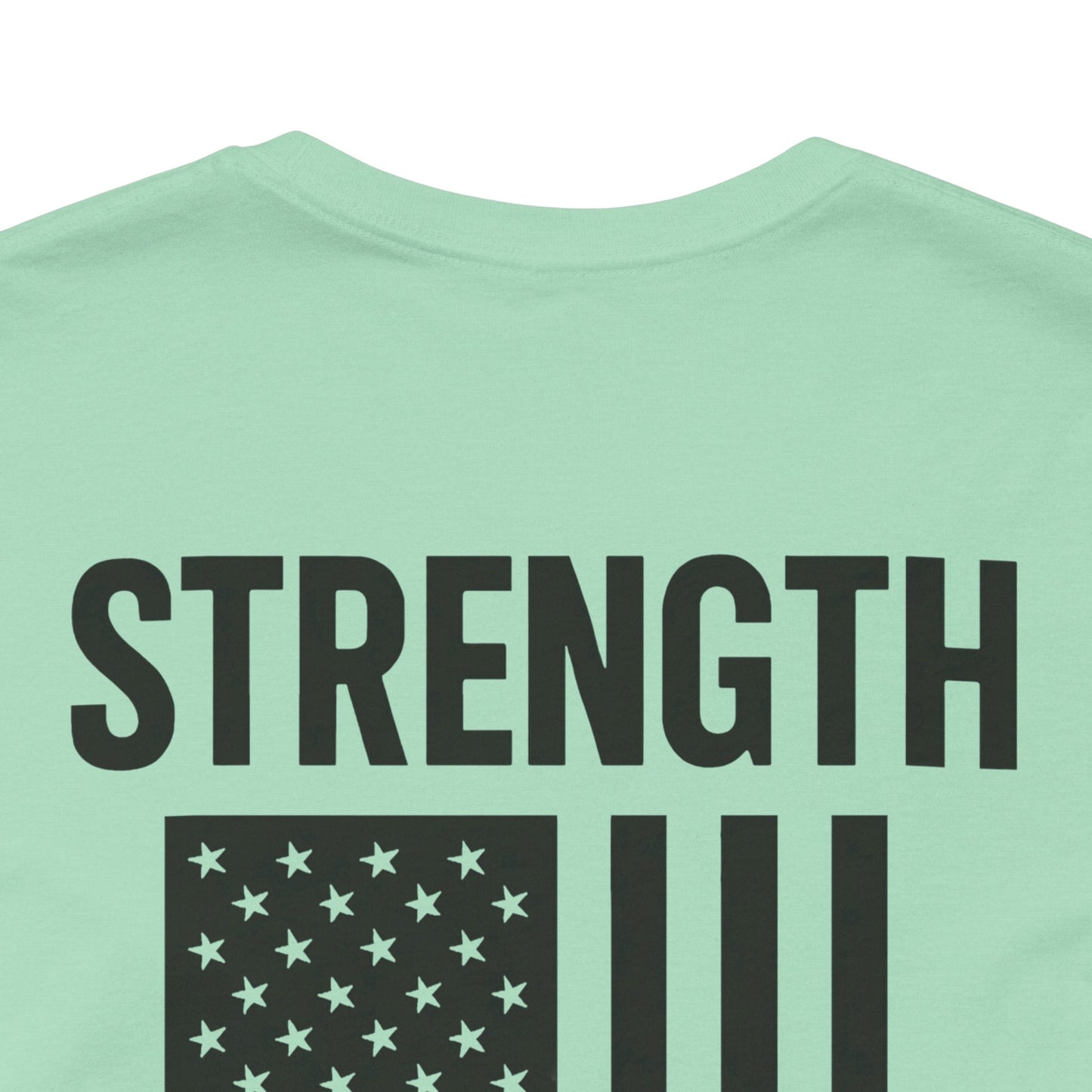 Patriotic Strength T-Shirt, Unisex Tee, 4th of July Shirt, Independence Day Apparel, Casual Summer Wear, Gift for Veterans