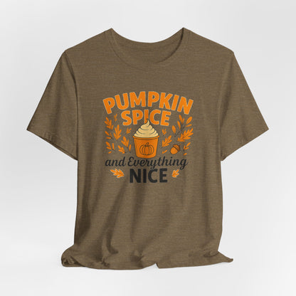 Pumpkin Spice Short Sleeve Tee | Fall Fashion, Cozy Vibes, Coffee Lovers, Gift for Her, Autumn Essentials