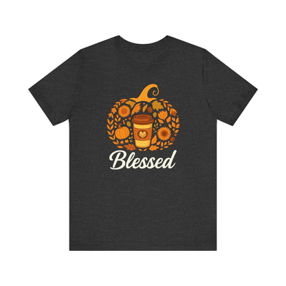 Blessed Pumpkin Fall T-Shirt - Cozy Autumn Style, Perfect Gift for Thanksgiving, Harvest Celebration, Casual Wear, Seasonal Fashion