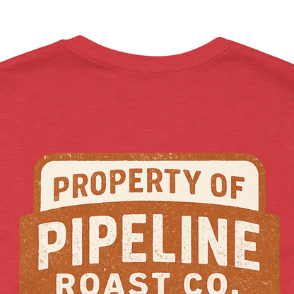 Rusty Vintage Pipeline Roast Co. Industrial Seal Tee – Rugged Workwear Style Coffee Shirt