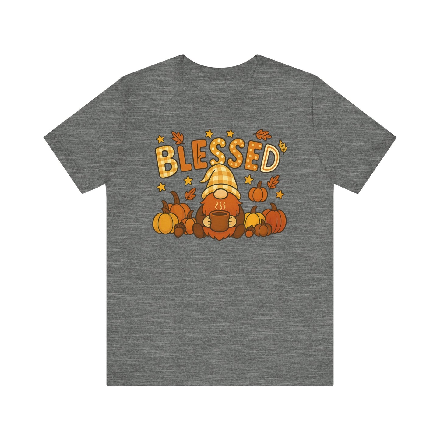 Fall Gnome Blessed Tee, Autumn T-Shirt, Thanksgiving Wear, Seasonal Shirt, Cozy Fall Apparel Gift