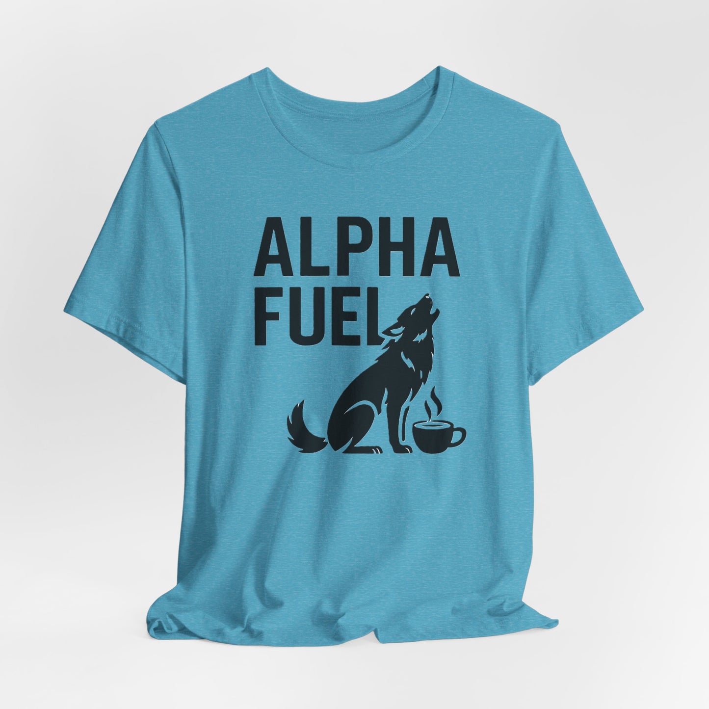 Alpha Fuel Unisex Tee, Coffee Lover T-Shirt, Gift for Baristas, Dog and Cat Owners Gift, Casual Everyday Wear