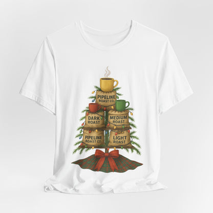 Coffee Lover's Tee, Unisex Short Sleeve T-Shirt, Christmas Gift, Coffee Themed Apparel, Cozy Vibes, Holiday Celebrations