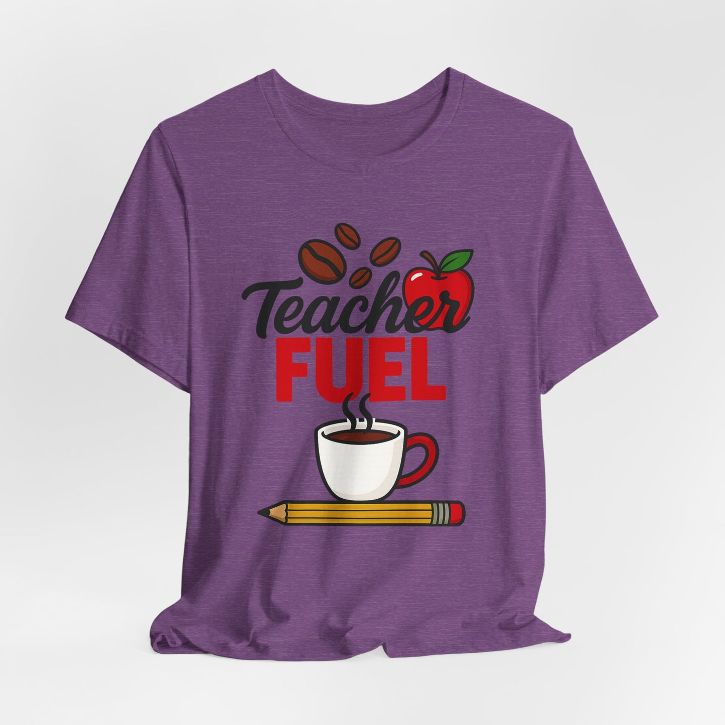 Teacher Fuel Unisex Jersey Tee | Coffee Lover Gift | Back to School | Teacher Appreciation | Fun Classroom Shirt