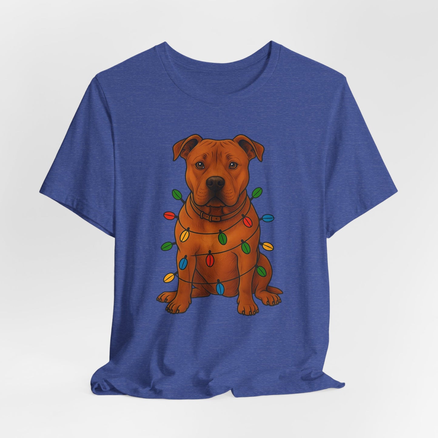 Festive Dog Lover Tee, Holiday T-Shirt, Pet Owner Gift, Christmas Apparel, Unisex Short Sleeve Shirt, Cute Dog Shirt
