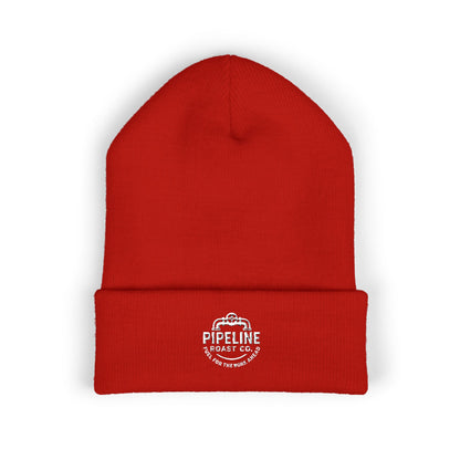 Pipeline Roast Co. Classic Cuffed Beanie – Warm Knit Hat with Embroidered Logo (Unisex)