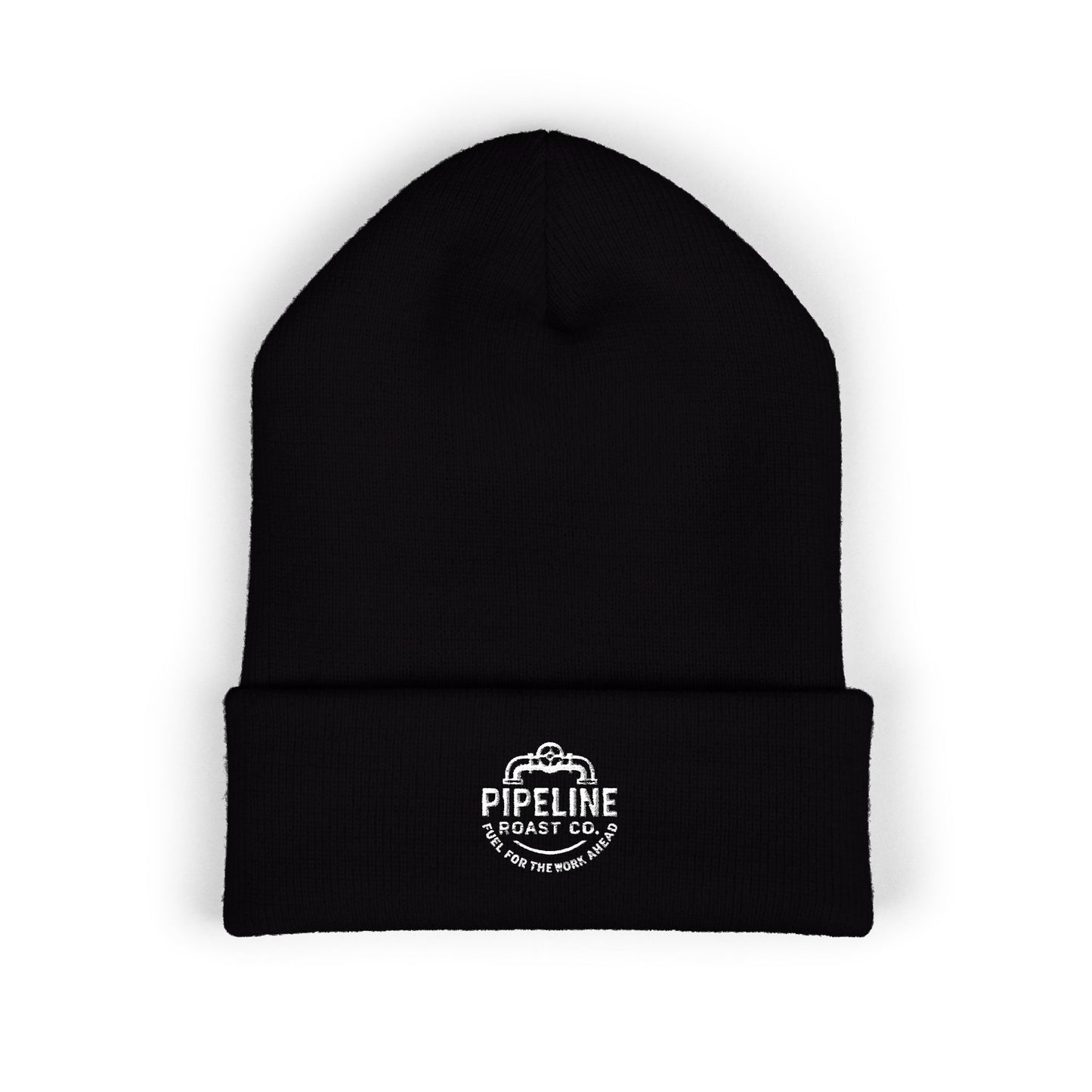 Pipeline Roast Co. Classic Cuffed Beanie – Warm Knit Hat with Embroidered Logo (Unisex)