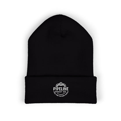 Pipeline Roast Co. Classic Cuffed Beanie – Warm Knit Hat with Embroidered Logo (Unisex)