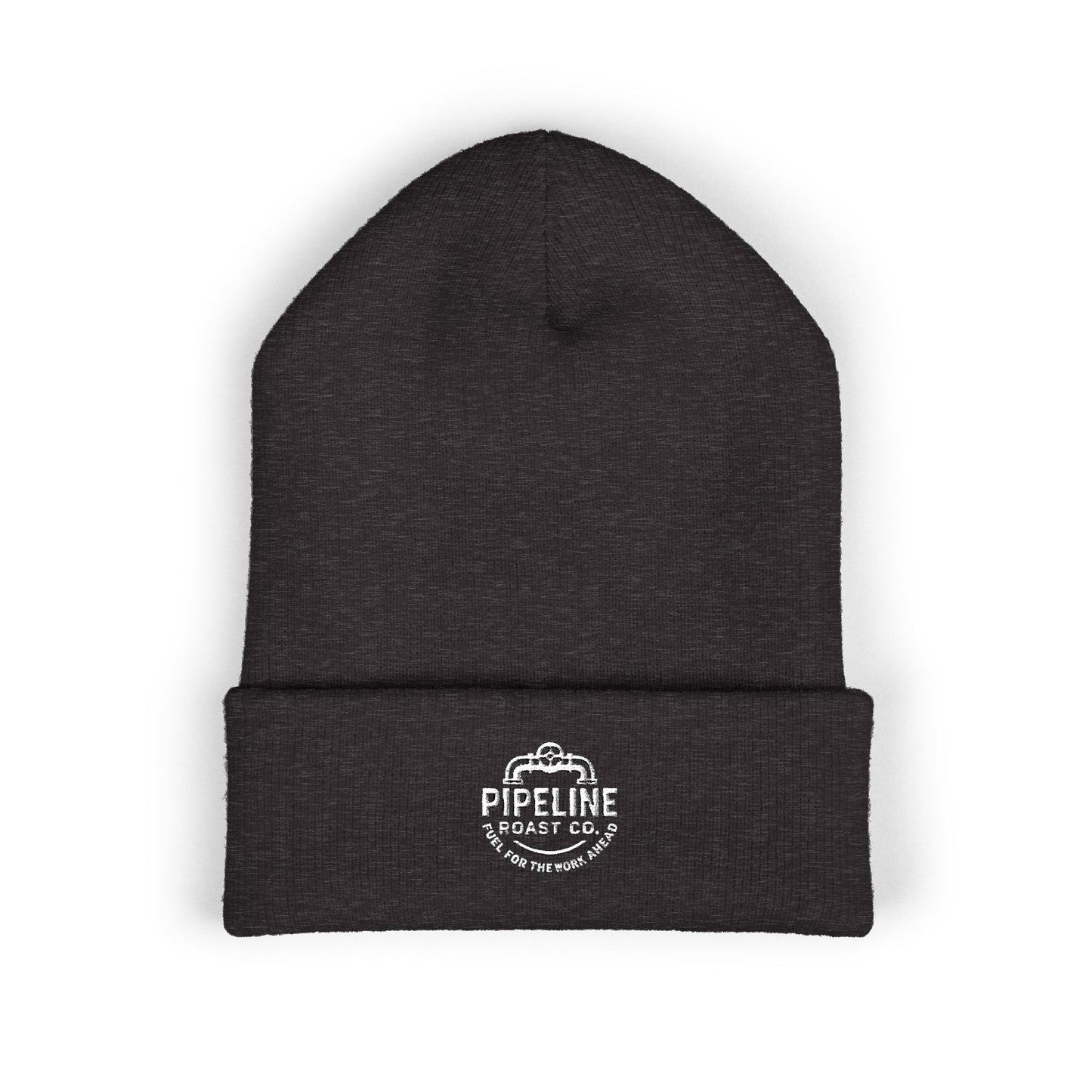 Pipeline Roast Co. Classic Cuffed Beanie – Warm Knit Hat with Embroidered Logo (Unisex)