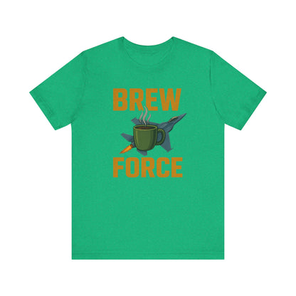 Brew Force Coffee Tee, Unisex Coffee Lover's T-Shirt, Gifts for Baristas, Father’s Day Gift, Coffee Enthusiast Apparel