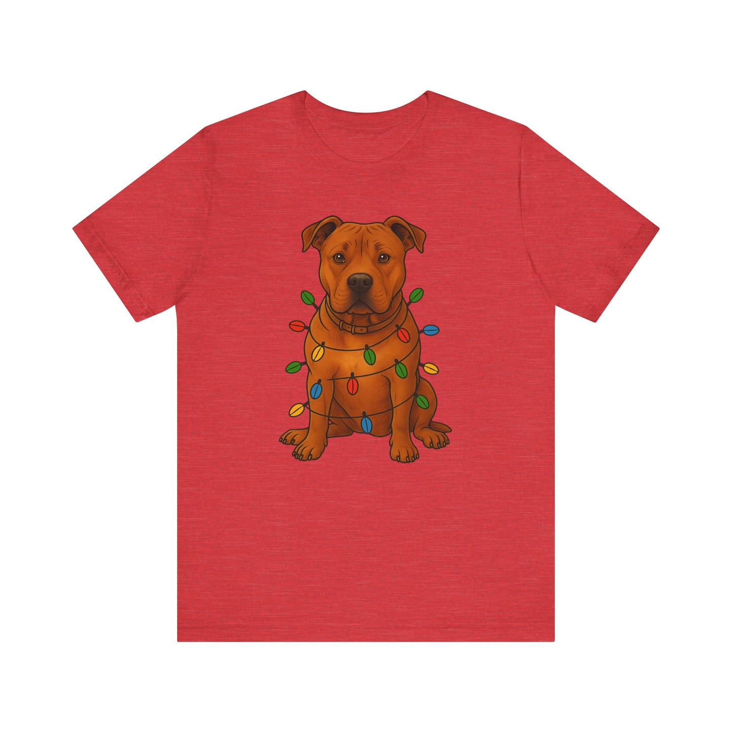 Festive Dog Lover Tee, Holiday T-Shirt, Pet Owner Gift, Christmas Apparel, Unisex Short Sleeve Shirt, Cute Dog Shirt
