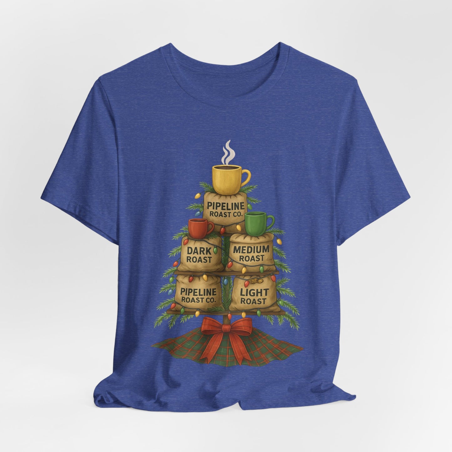 Coffee Lover's Tee, Unisex Short Sleeve T-Shirt, Christmas Gift, Coffee Themed Apparel, Cozy Vibes, Holiday Celebrations