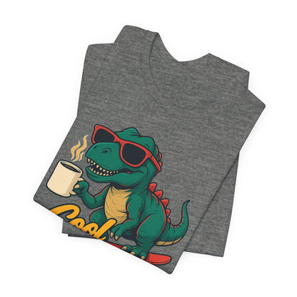 Cool Beans Dino Tee, Fun T-Shirt for Dinosaur Lovers, Casual Wear, Unique Gift Idea for Birthdays, Coffee Enthusiast Gift