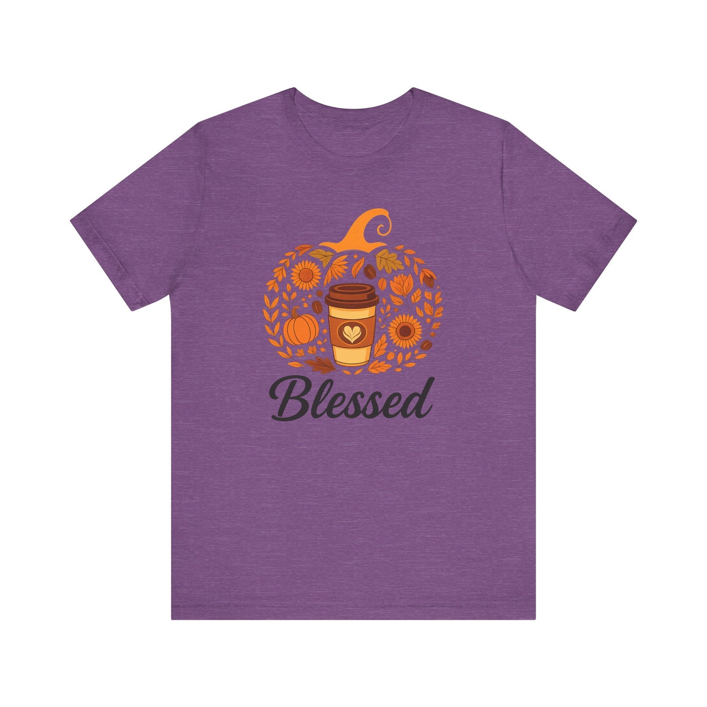 Blessed Pumpkin Fall T-Shirt - Cozy Autumn Style, Perfect Gift for Thanksgiving, Harvest Celebration, Casual Wear, Seasonal Fashion