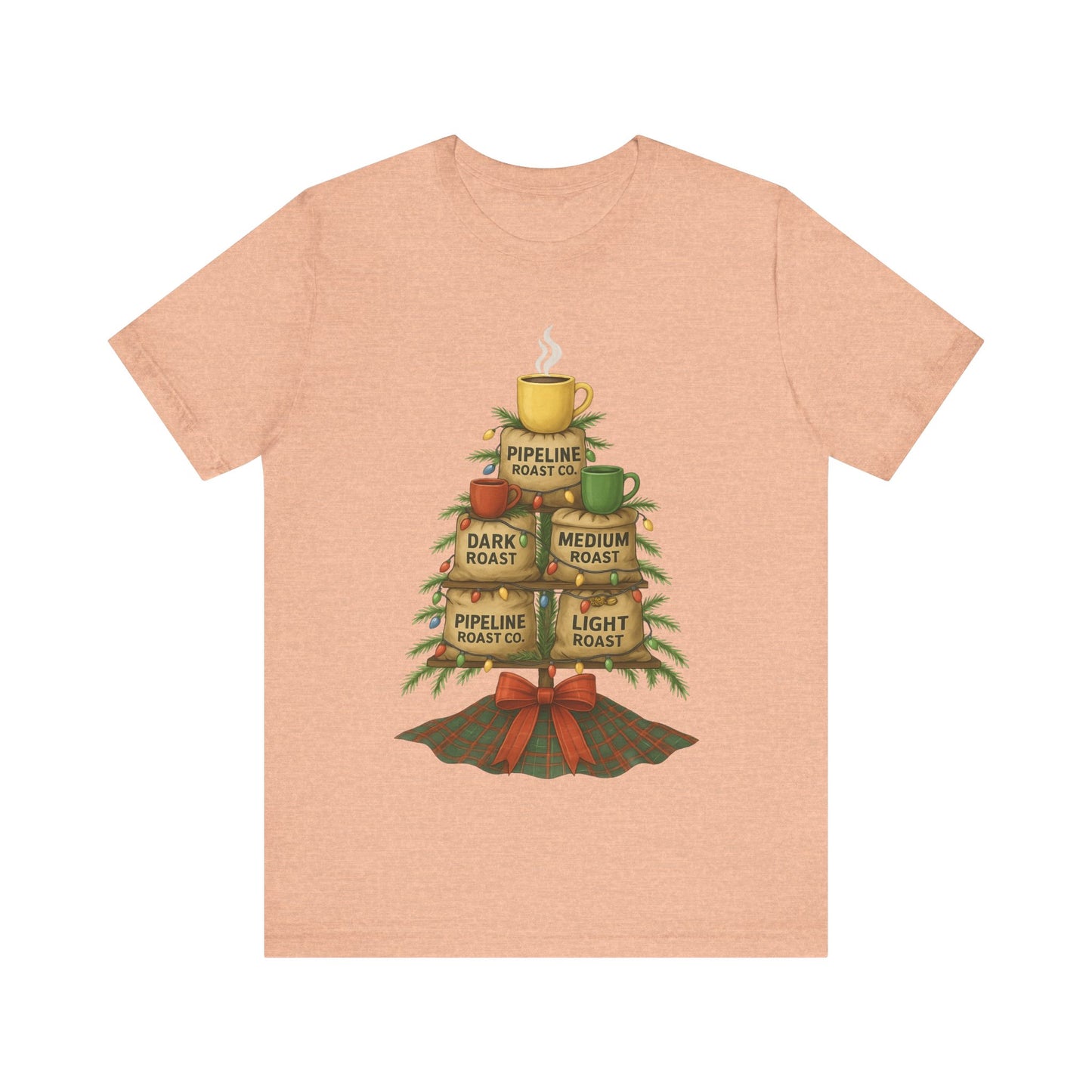 Coffee Lover's Tee, Unisex Short Sleeve T-Shirt, Christmas Gift, Coffee Themed Apparel, Cozy Vibes, Holiday Celebrations