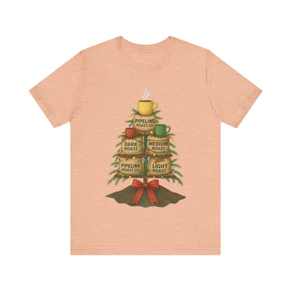 Coffee Lover's Tee, Unisex Short Sleeve T-Shirt, Christmas Gift, Coffee Themed Apparel, Cozy Vibes, Holiday Celebrations