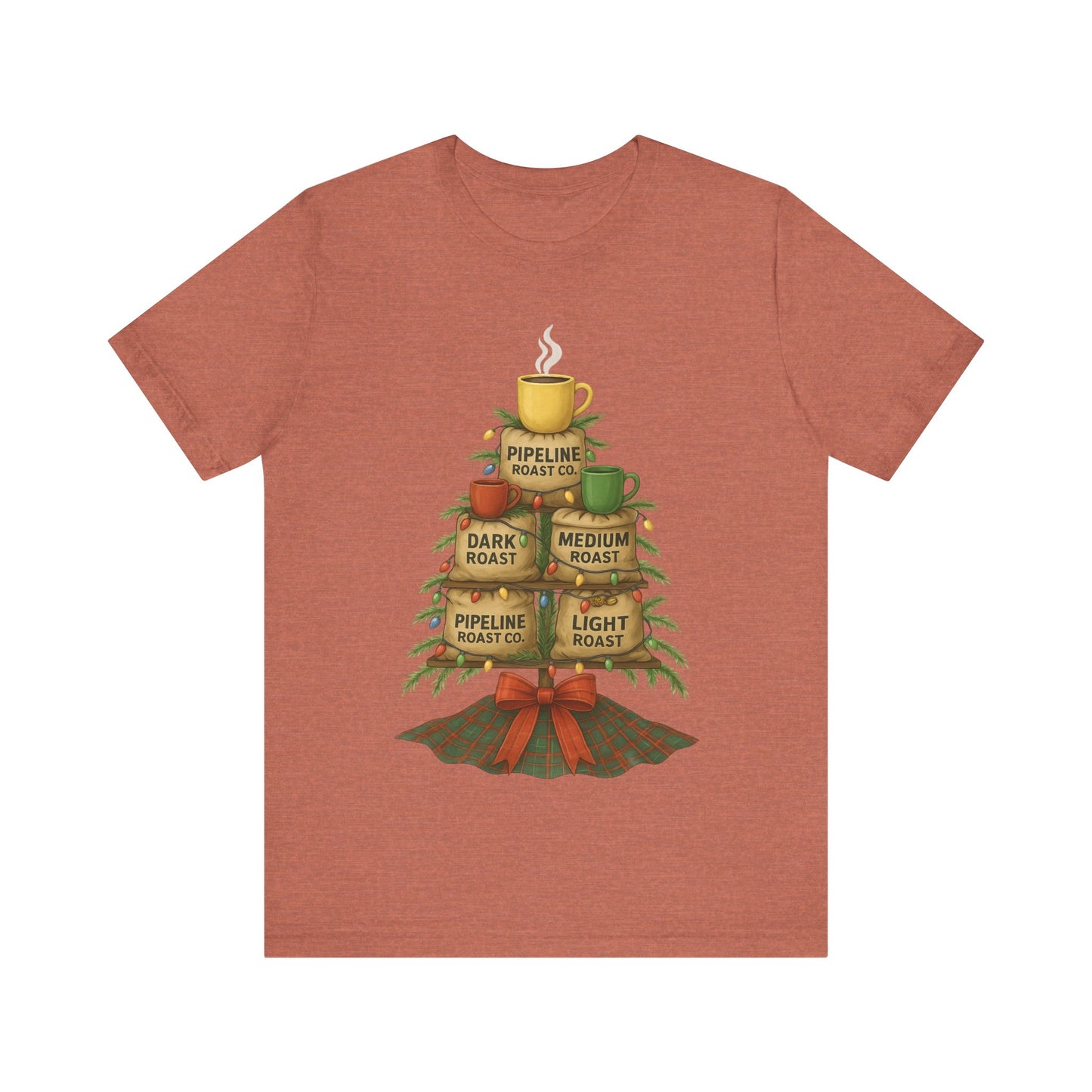 Coffee Lover's Tee, Unisex Short Sleeve T-Shirt, Christmas Gift, Coffee Themed Apparel, Cozy Vibes, Holiday Celebrations