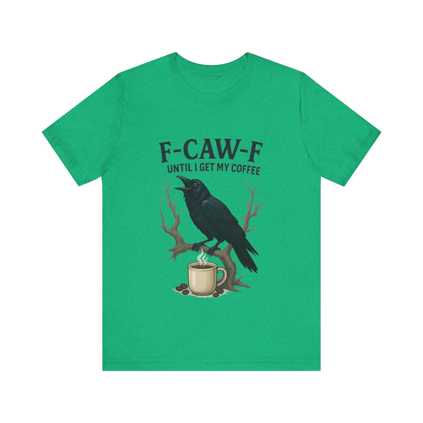 Coffee Lover's Tee, Unisex T-Shirt, Funny Gift, Crow Graphic Tee, Coffee Enthusiast Shirt, Unique Coffee Apparel