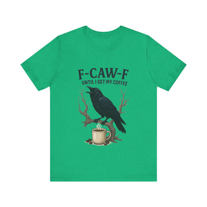 Coffee Lover's Tee, Unisex T-Shirt, Funny Gift, Crow Graphic Tee, Coffee Enthusiast Shirt, Unique Coffee Apparel