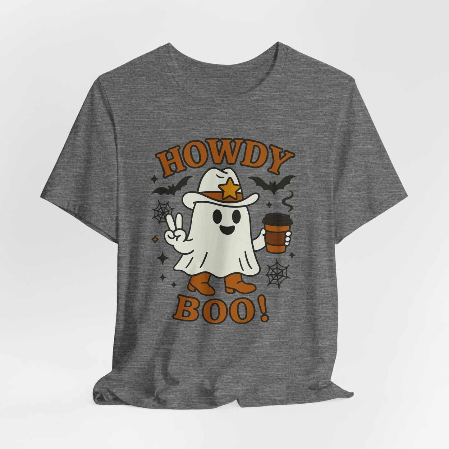 Howdy Boo Ghost Tee, Unisex Halloween T-Shirt, Funny Graphic Tee, Halloween Costume Shirt, Spooky Season Apparel