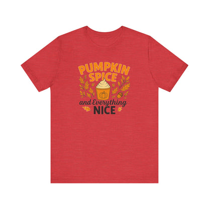 Pumpkin Spice Short Sleeve Tee | Fall Fashion, Cozy Vibes, Coffee Lovers, Gift for Her, Autumn Essentials