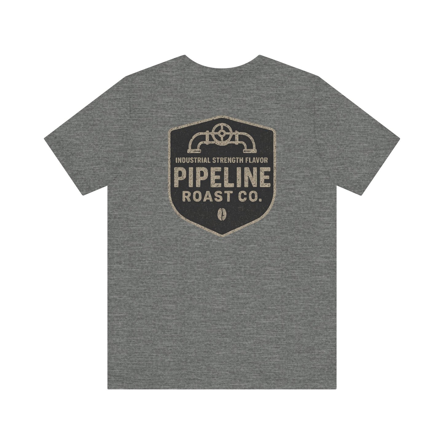 Vintage Pipeline Roast Co. Industrial Emblem T-Shirt – Distressed Workwear Coffee Tee