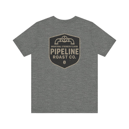 Vintage Pipeline Roast Co. Industrial Emblem T-Shirt – Distressed Workwear Coffee Tee