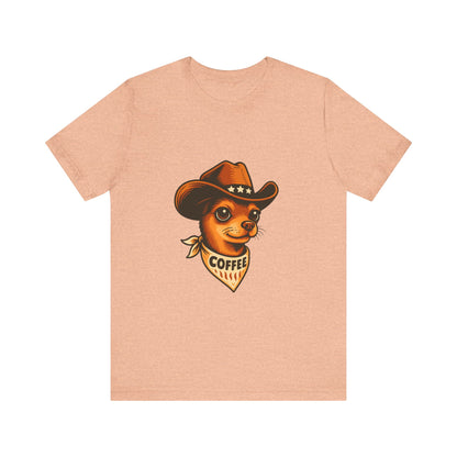 Cowboy Coffee Graphic Tee, Unisex T-Shirt, Funny Coffee Lover Gift, Casual Wear, Coffee Shop Merch