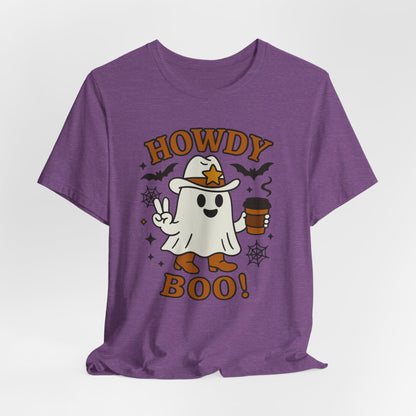 Howdy Boo Ghost Tee, Unisex Halloween T-Shirt, Funny Graphic Tee, Halloween Costume Shirt, Spooky Season Apparel