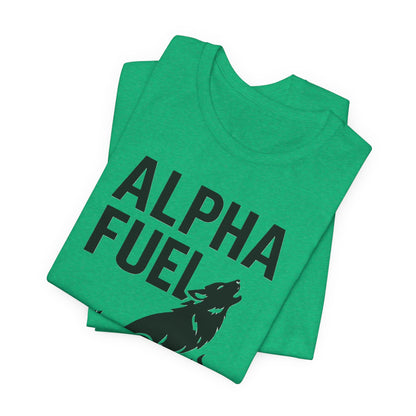 Alpha Fuel Unisex Tee, Coffee Lover T-Shirt, Gift for Baristas, Dog and Cat Owners Gift, Casual Everyday Wear